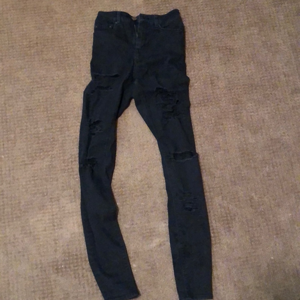 ASOS black rip jeans